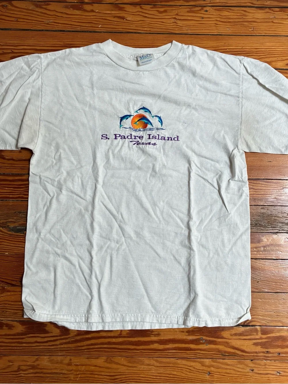 S. Padre Island Graphic Tee - White with Multicolor Logo